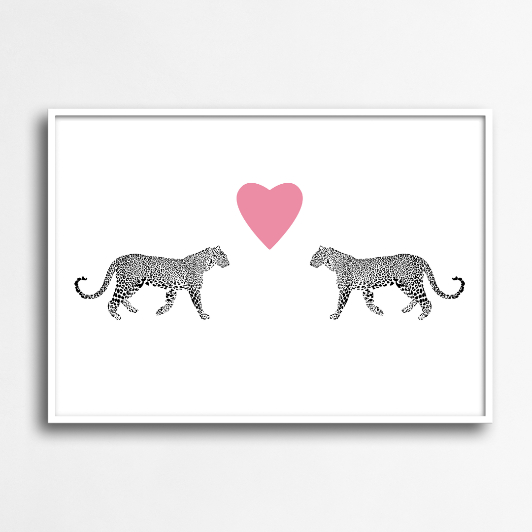 Leopards in Love Wall Art Prints