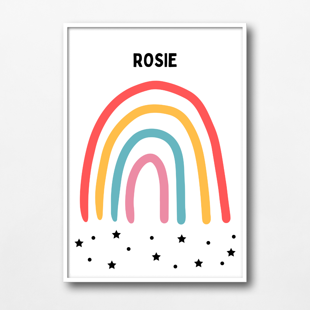 Personalised Rainbow Wall Art Prints