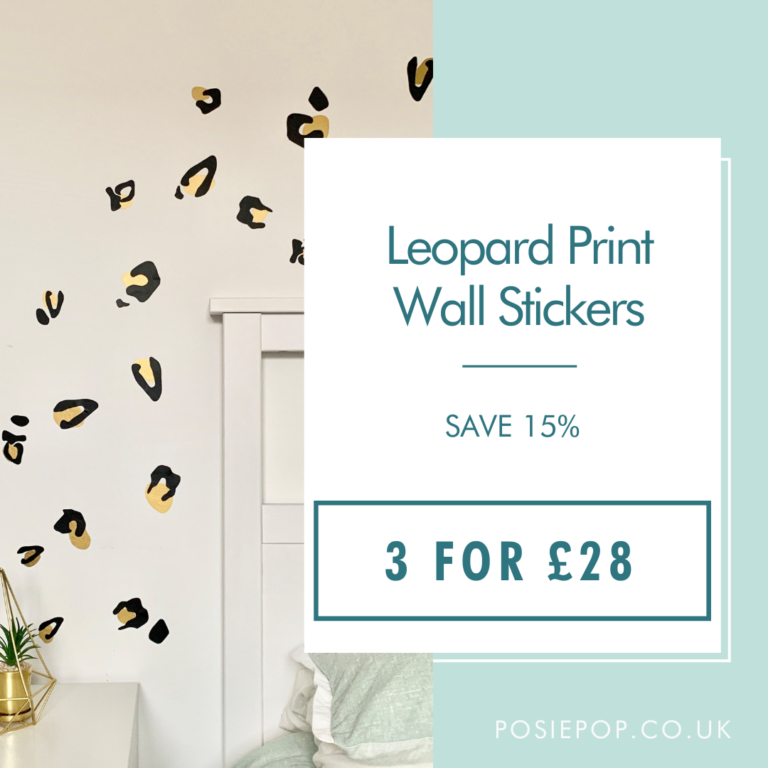 Multibuy Deal Leopard Print Wall Stickers Posie Pop
