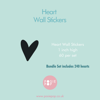 Multi-Set of Heart Wall Stickers