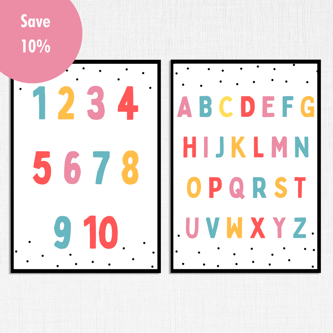 ABC & 123 - Wall Art Prints Bundle