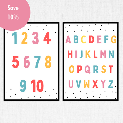 ABC & 123 - Wall Art Prints Bundle