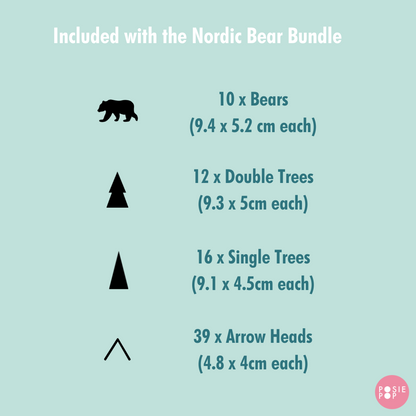 Nordic Bear Wall Stickers Bundle