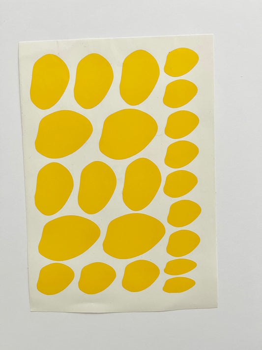 Yellow Leopard Print Spots Wall Stickers