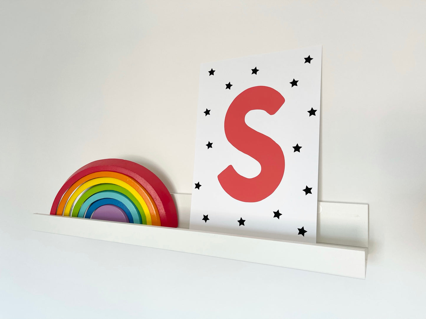 Personalised Stars Initial Wall Print