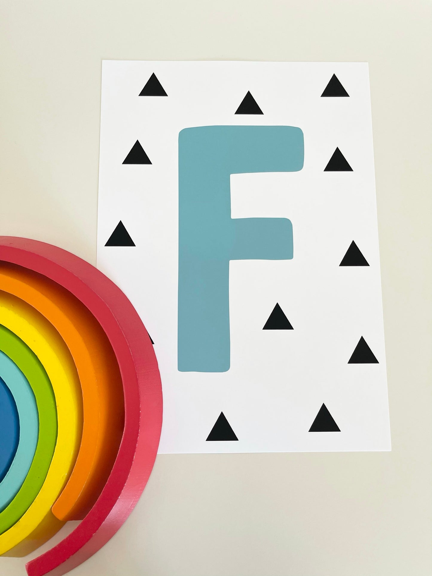 Personalised Triangle Initial Wall Print
