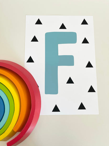 Personalised Triangle Initial Wall Print