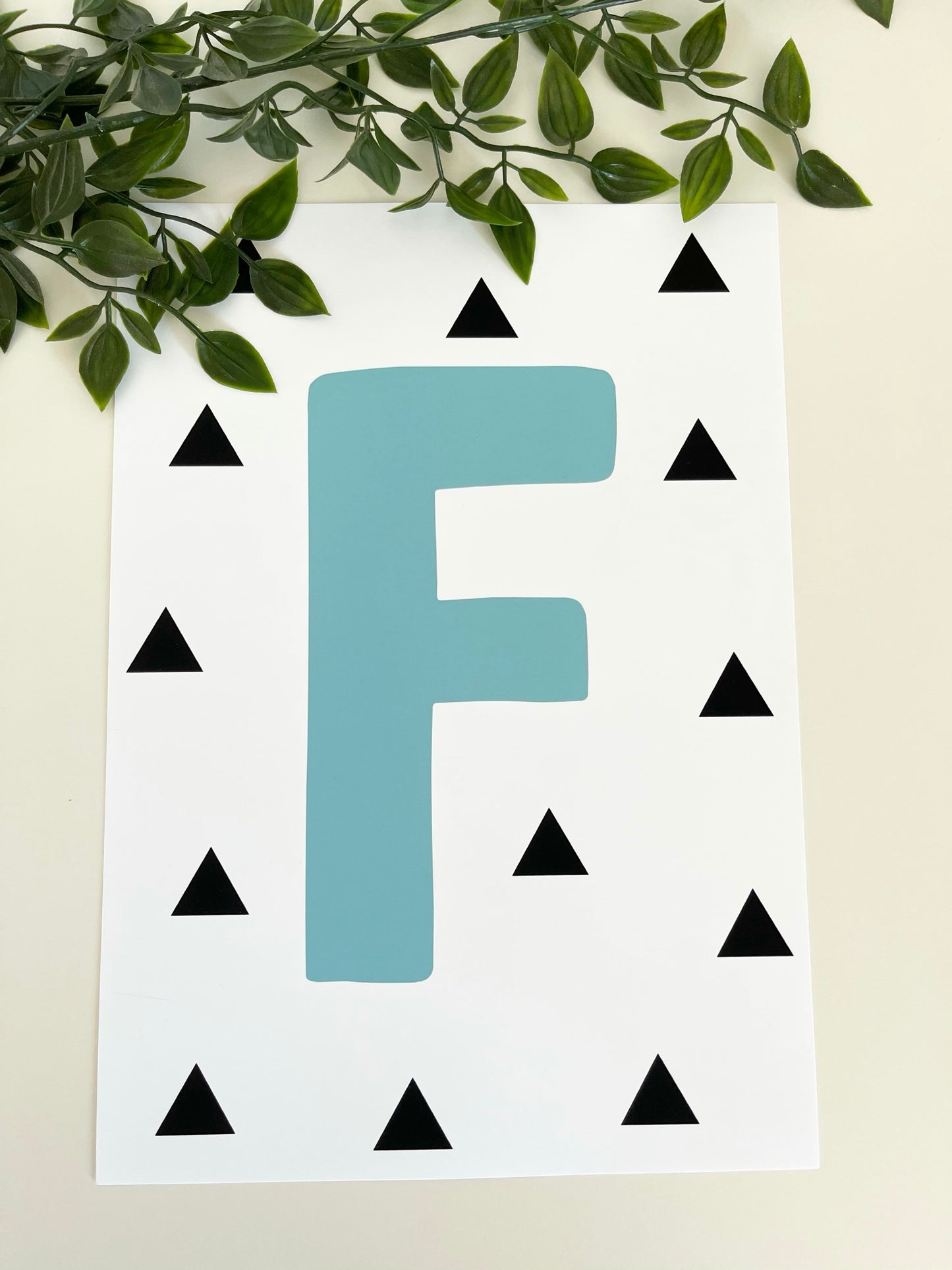Personalised Triangle Initial Wall Print