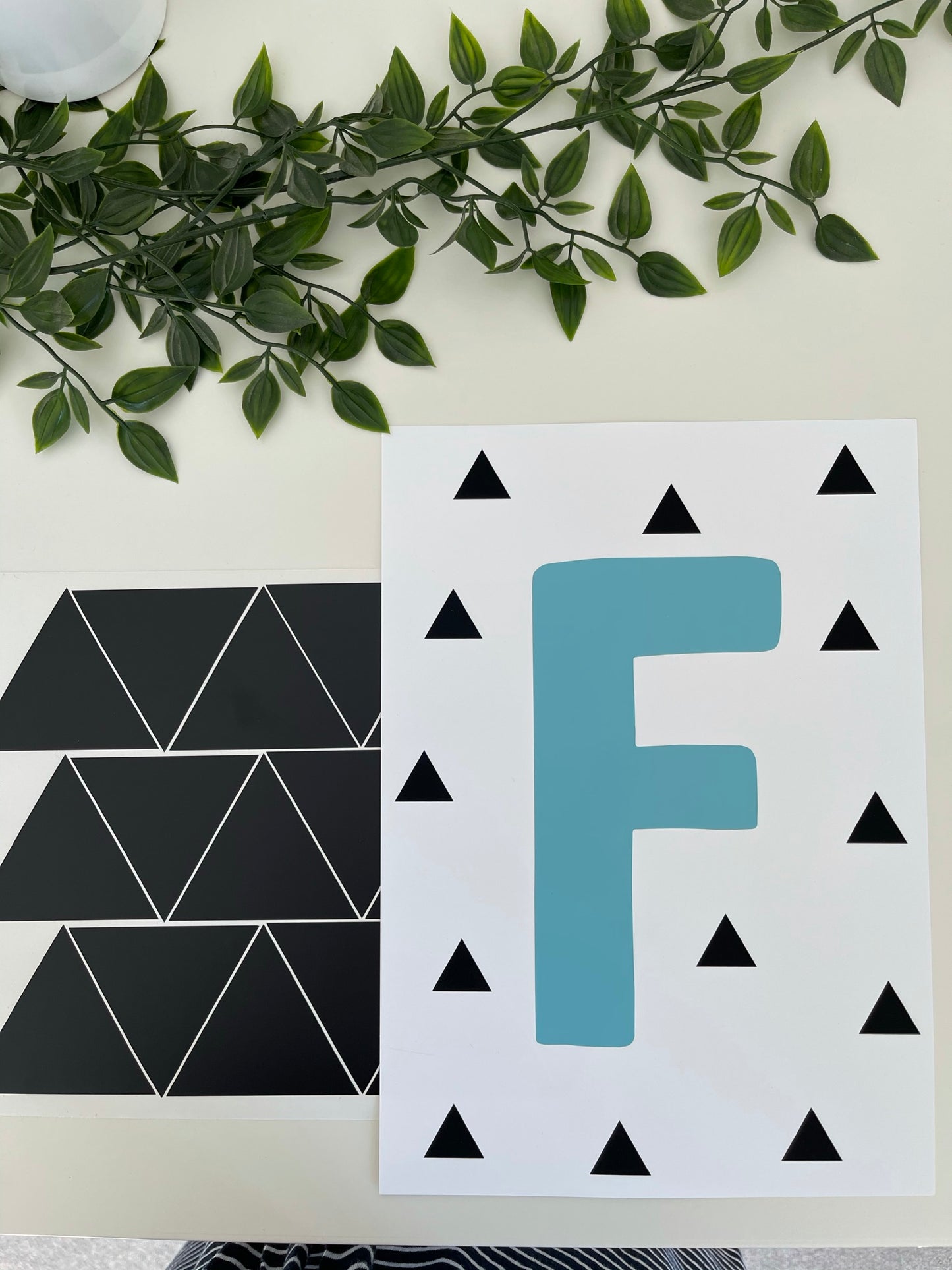 Personalised Triangle Initial Wall Print
