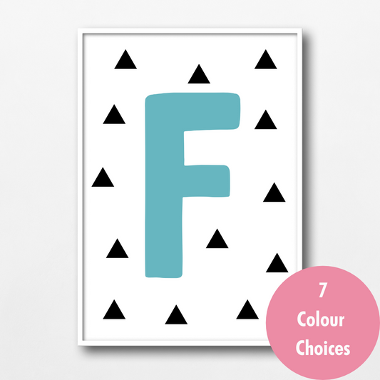 Personalised Triangle Initial Wall Print