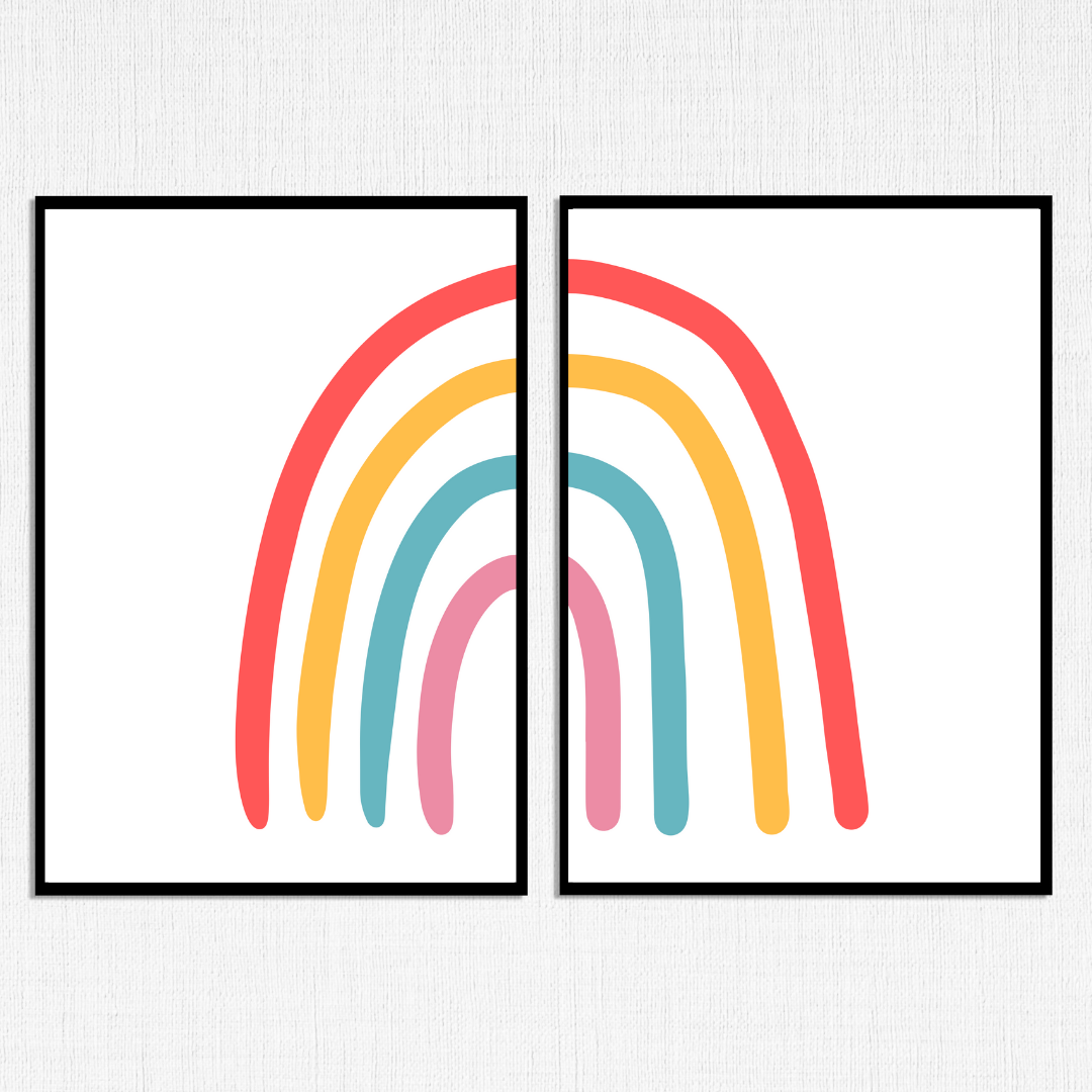 Two Rainbow Halves - Wall Art Prints Bundle